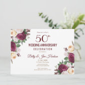 50ste huwelijksjubileum kaart (Staand voorkant)