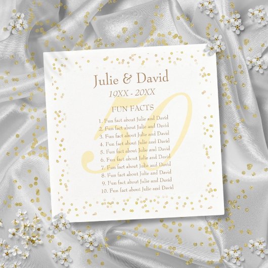 50ste huwelijksjubileum leuke weetjes servetten