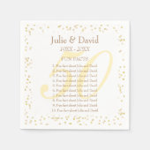 50ste huwelijksjubileum leuke weetjes servetten (Voorkant)