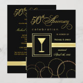 50ste huwelijksjubileum - Modern Kaart (Voorkant / Achterkant)