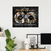 50ste huwelijksjubileum oneindige fotocollage poster (Thuiskantoor)