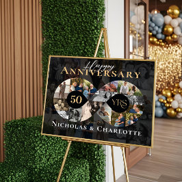 50ste huwelijksjubileum oneindige fotocollage poster