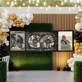 50ste huwelijksjubileum oneindige fotocollage spandoek