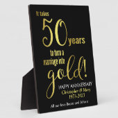 50ste huwelijksjubileum Plaquette Fotoplaat (Zijkant)