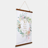 50ste huwelijksjubileum rozen bloemstuk hangend wandkleed (Gebogen)