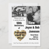 50ste huwelijksjubileum Toen & Nu foto Kaart (Voorkant)