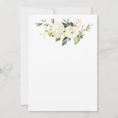 50ste huwelijksjubileum witte rozen blad kaart (Achterkant)