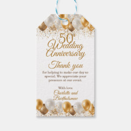 50ste huwelijksjubileumfeest cadeaulabel