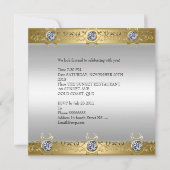 50ste huwelijksjubileumfeest Goud Wit Kaart (Achterkant)