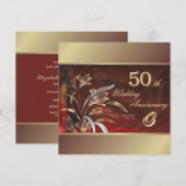 50ste huwelijksjubileumfeest  kaart (Voorkant / Achterkant)