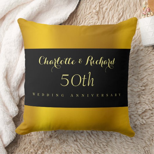 50ste huwelijksverjaardag aandenken kussen (Deken)