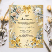 50ste huwelijksverjaardag Bloemengoud uitnodiging