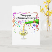 50ste huwelijksverjaardag cadeaus kaart (Gele Bloem)