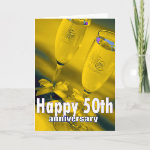 50ste huwelijksverjaardag champagne viering kaart