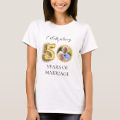 50ste huwelijksverjaardag foto goud t-shirt