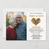 50ste huwelijksverjaardag foto kaart (Voorkant)