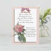 50ste huwelijksverjaardag gelofte vernieuwing roze kaart (Staand voorkant)