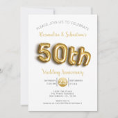 50ste huwelijksverjaardag gepersonaliseerd namaakg kaart (Voorkant)