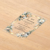 50ste huwelijksverjaardag Goud Geel Bloemen Clear Acryl Uitnodigingen (Laagn)