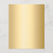 50ste huwelijksverjaardag gouden bloemen uitnodigi (Achterkant)