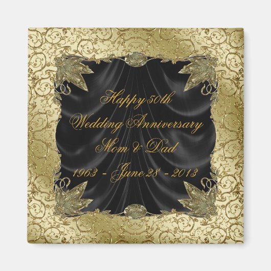 50ste huwelijksverjaardag magneet (Voorkant)