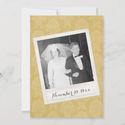 50ste huwelijksverjaardag met foto aan één zijde kaart (Achterkant)