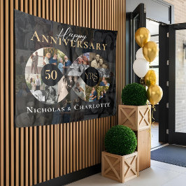 50ste huwelijksverjaardag oneindige fotocollage wandkleed