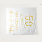 50ste huwelijksverjaardag Ouders Gouden Bruiloft Wandkleed (Voorkant (horizontaal))