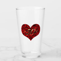 50ste huwelijksverjaardag Rode Rozen Hart Elegant