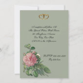 50ste huwelijksverjaardag shabby chic uitnodiging (Achterkant)