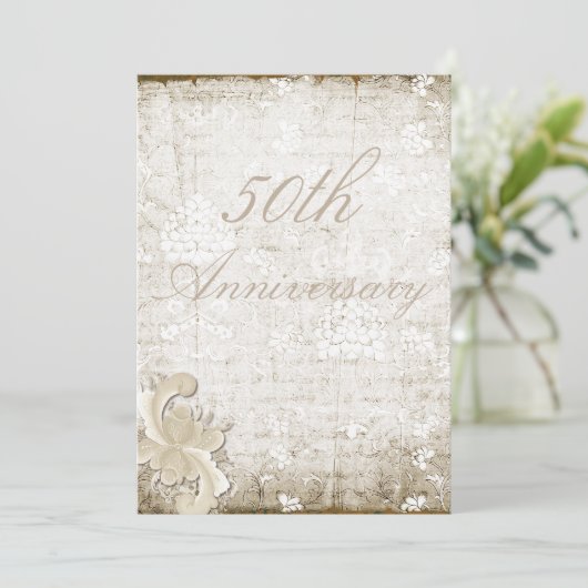 50ste huwelijksverjaardag Telemark stijl aangepast Kaart (Staand voorkant)