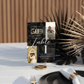 50ste huwelijksverjaardag Toen & Nu Fotocollage Kaart