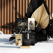 50ste huwelijksverjaardag Toen & Nu Fotocollage Kaart