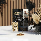 50ste huwelijksverjaardag Toen & Nu Fotocollage Kaart