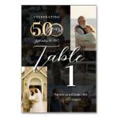 50ste huwelijksverjaardag Toen & Nu Fotocollage Kaart (Voorkant)