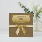 50ste huwelijksverjaardag - Uitnodiging - Feest (Staand voorkant)