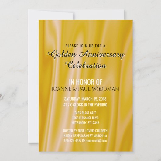 50ste huwelijksverjaardag viering goud diamanten kaart (Achterkant)