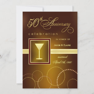 50ste huwelijksverjaardag viering - Modern Kaart