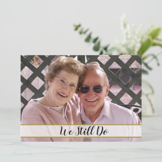 50ste huwelijksverjaardag We doen het nog steeds f Kaart (Staand voorkant)