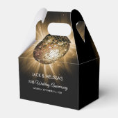 50ste huwelijksverjaardagsfeest Gouden Disco Bal Bedankdoosjes (Achterkant)