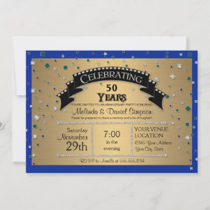 50ste huwelijksverjaardagsfeest vieren Confetti Kaart