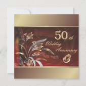 50ste huwelijksverjaardagsfeestje  kaart (Voorkant)