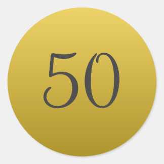 50ste huwelijksverjaardagstickers ronde sticker