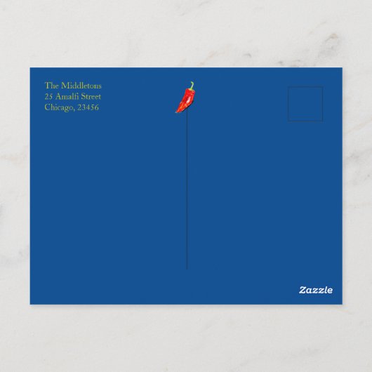 50ste Italiaans thema citroen rood wit blauw uitno Briefkaart (Achterkant)