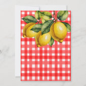 50ste Italiaans thema citroen rood wit patroon Kaart (Achterkant)