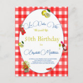 50ste Italiaanse thema citroen rood wit blauw uitn Briefkaart (Voorkant)