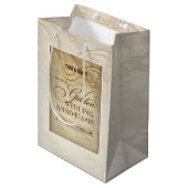 , 50ste Jubilea parels Medium Cadeauzakje (Voorkant Gekanteld)