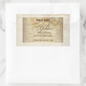 , 50ste Jubilea parels Rechthoekige Sticker (Tas)