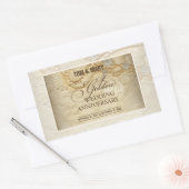 , 50ste Jubilea parels Rechthoekige Sticker (Envelop)