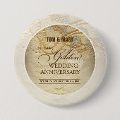 , 50ste Jubilea parels Ronde Button 7,6 Cm (Voorkant)